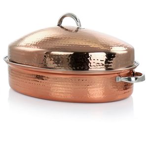 Casserole en cuivre avec couvercle, robuste, pour servir les aliments, cuisine, maison, restaurant, hôtel, restauration - Product Image 2