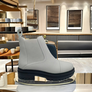 Botines tobilleros de cuero blanco Premium cómodos y elegantes Botas de uso diario más vendidas con diseño de forro de malla de moda - Product Image 1