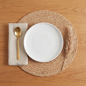 Ensemble de 6 sets de table en jute naturel, rondes de 13 pouces, tressées en rotin, pour une décoration de table bohème et rustique - Product Image 2