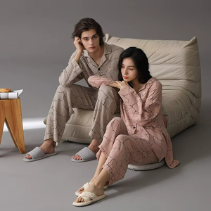 Loungewear Online <b>for</b> <b>Men</b>, Women & Kids LONG SLEEVE BUTTON up SLEEP <b>SET</b> Two-piece Cotton <b>Pajamas</b> PJ <b>Sets</b> - Product Image 3