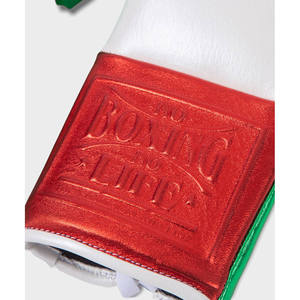 Gants d'entraînement en cuir No Boxing No Life, vert, rouge, blanc, à lacets, pour adultes, équipement de boxe, logo embossé, gants MMA à doigts entiers, Winning - Product Image 5