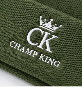 Gorro Verde Oliva Champ King con Logotipo Bordado, Gorro de Invierno Informal - Product Image 2