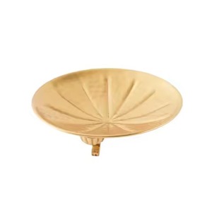 Soap Dish Holder Oval Metal Design With Raised Ridges For Countertop <b>Bathroom</b> <b>Accessory</b> Soap Dish - Product Image 2