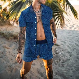 Camisa de Verano para Hombre, Estilo Exótico, Manga Corta, Tejida, Hiphop, Casual, Antiarrugas, Transpirable, Ecológica, Estampada - Product Image 4