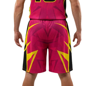 Ensemble de basket-ball personnalisé pour hommes : Maillot à motif graphique angulaire et short, col en V, sans manches, anti-humidité, respirant, taille élastique - Product Image 6