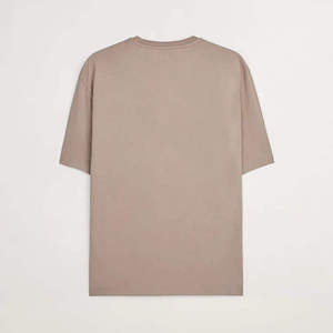 Trendy Men's Oversized Baggy 100% Cotton Knitted T-<b>Shirt</b> Drop Shoulder Breathable Casual Streetwear Loose Fit <b>Geometric</b> Pattern - Product Image 2