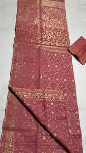 Venta caliente Deshi Dhakai Jamdani Sharee Calidad de exportación para mujeres JAMDANI TELA Azul ROJO VERDE Dorado Azul cielo de Bangladesh - Product Image 6