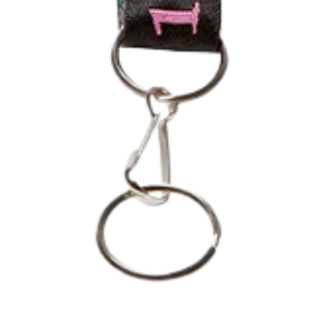 AKA Black & Pink Breakaway <b>Lanyard</b> with Detachable Buckle ID Badge Key Holder Neck Strap Black Pink Green <b>Polyester</b> <b>Lanyard</b> - Product Image 2