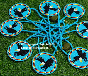 Sombrero con cuentas de vaquero occidental de alta calidad, estilo Rodeo, multicolor, hecho a mano, negro, gris, joyería de rfcrafts - Product Image 1