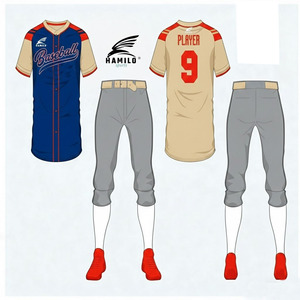 Personalized Adults <b>Baseball</b> Uniform Set Plus Size Sportswear 100% Polyester Breathable Quick Dry Custom Team Name Logo Printing - Product Image 2