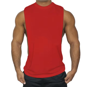 Débardeur Homme Moulant Sans Manches Couleur Unie Tissu Extensible Respirant pour Entraînement Sportif Style Été - Product Image 1