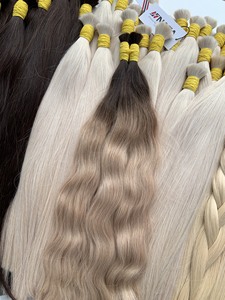 Precio de fábrica Extensiones de cabello a granel Cabello vietnamita Double Drown 100 gramos Colores oscuros 8 pulgadas - Product Image 5