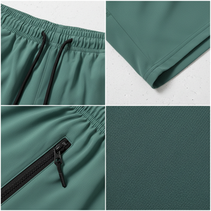 กางเกงขาสั้นออกกำลังกายน้ำหนักเบาสำหรับผู้ชาย กางเกงขาสั้นวิ่งออกกำลังกายระบายอากาศได้ดี กางเกงขาสั้นกีฬาเอวยางยืดแบบลำลอง - Product Image 5