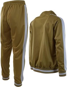 Men Solid Summer Hooded Tracksuit Set <b>Zip</b>-<b>Up</b> <b>Jacket</b> Jogger Pants Breathable Polyester Cotton Sportswear Custom Logo Casual Wear - Product Image 2