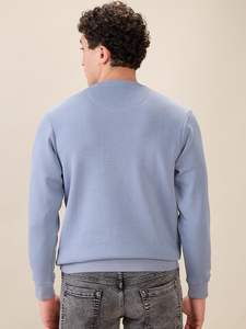 Sweat-shirt homme pas cher de haute qualité, col rond, personnalisé, en coton uni, manches longues - Product Image 3