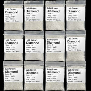 Diamantes cultivados en laboratorio de corte brillante redondo de 0.25 ct a 0.30 ct DEF VVS VS, excelentes, pulidos, tipo melee, sueltos - Product Image 1