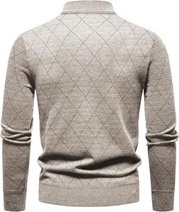 Cotton Half High Neck Fleece <b>Vest</b> & Sleeveless <b>Sweater</b> Solid Color Loose Winter <b>Men's</b> Half Zipper Breathable Knitted Sports Wear - Product Image 3