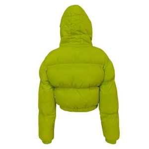 Custom Unisex Cropped Puffer <b>Jacket</b>, <b>Hooded</b> Quilted Winter Coat, Lightweight Warm <b>Padded</b> <b>Jacket</b> for Women - Product Image 3