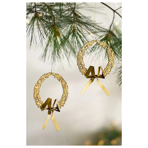 Decorative Gold Finish Metal Snowflake Christmas Ornament for Premium Holiday Styling - Product Image 1