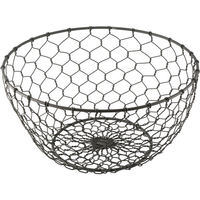 Panier de rangement multifonction moderne en fil de fer noir Azora Industries, écologique, avec poignée - Rangement alimentaire durable pour la cuisine
