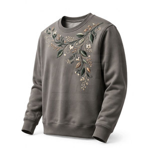 Sweat-shirts brodés de qualité supérieure pour hommes, manches longues, col rond, en molleton de coton, coupe décontractée, doux, confortables, vêtements décontractés pour l'extérieur - Product Image 3