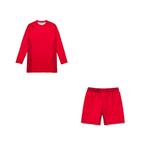 Ensemble Rash Guard et short de combat à manches longues noir pour garçons, séchage rapide, vêtements d'arts martiaux pour enfants, coupe régulière, polyester - Product Image 4