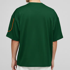 เสื้อยืดคอกลมทรงหลวมไหล่ตก ดีไซน์ล่าสุด ผ้าฝ้าย 100% น้ำหนัก 180 กรัม เนื้อผ้าทึบ เป็นมิตรต่อสิ่งแวดล้อม แห้งเร็ว ไม่ยับ รับสกรีนโลโก้ - Product Image 6