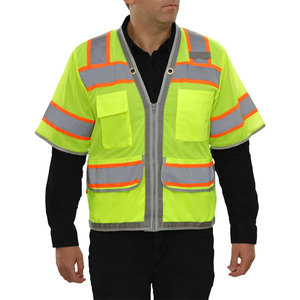 Construction Industrial Customized Logo Reflective Hi Vis Protective Workwear Traffic Duty Safety Vest <b>Jackets</b> for <b>Worker</b> - Product Image 3