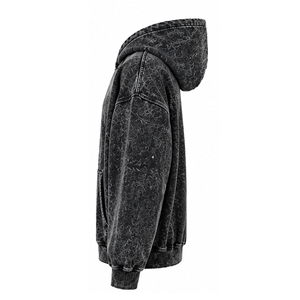 Vente en gros de sweats à capuche vintage délavés à l'acide, unisexes, pour hommes et femmes, en molleton épais, streetwear, avec broderie personnalisée, fabricant de sweats à capuche - Product Image 3