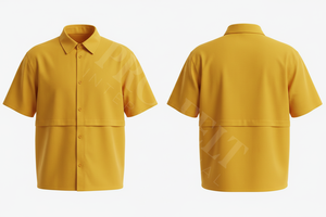 Camisa de Vestir Ligera y Transpirable, de Color Liso, Moderna, de Manga Corta, con Botones, Cuello Casual, para Oficina, Verano - Product Image 4