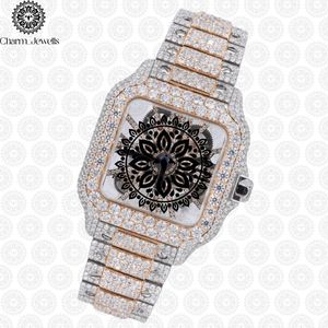 Charm_Jewells Luxury Women's Stainless Steel Square <b>Mechanical</b> <b>Watch</b> With Diamond Bezel Sapphire Crystal Analog Dial 30mm - Product Image 3