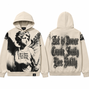 Sudadera con Capucha Personalizada, Tejida, con Estampado Gráfico, Transpirable, Unisex, 100% Algodón, Estilo Oversize, Streetwear, OEM, Marca Privada - Product Image 1