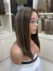 Pelucas sin pegamento de encaje suizo HD de 14 pulgadas, 100% cabello humano virgen, pelucas frontales de encaje con línea de cabello natural de alta calidad, tamaño pequeño/grande - Product Image 1