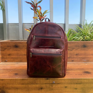 Vente chaude unisexe Vintage noir cuir de vachette sac à dos en cuir véritable luxe sac à dos pour ordinateur portable épaule fermeture éclair livraison directe - Product Image 4