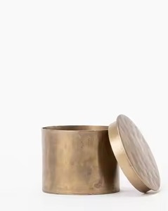 Pot à bougie en métal antique, porte-bougie décoratif, décoration de table pour mariage et fête - Product Image 2