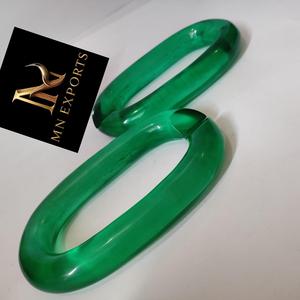 MN EXPORTS Escultura de Resina Hecha a Mano, Cadena Circular Verde, Decoración Artística para Colgar en la Pared, Modelo Coleccionable - Product Image 2