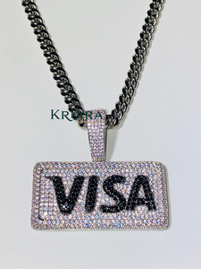 Colgante de Plata 925 con Baño de Oro de 18K y Rodio, Joyería Hip Hop para Hombre, Diamantes Cultivados en Laboratorio con Corte Brillante Redondo, Joyería para Uso Diario - Product Image 2