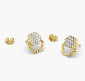 Elegant Vintage 14KT Yellow Gold Lab Grown Diamond IGI Certified Gold Plated Drop Earrings for Women Wedding Party Fine Gift - Product Image 4