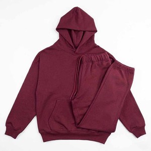 Conjunto Deportivo de Pierna Ajustada para Hombre, Mezcla de Algodón y Poliéster, Transpirable, Dos Piezas, para Gimnasio y Atletismo, Rojo Borgoña Oscuro, Talla L - Product Image 6