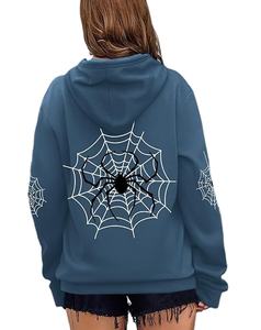 Sweat à capuche unisexe avec fermeture éclair Y2K imprimé à la mode sur logo d'hiver tissé neutre personnalisé pour hommes et femmes - Product Image 6