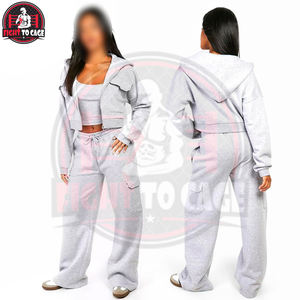 ชุดวอร์มครอปทรงขาบานสำหรับผู้หญิง ดีไซน์เฉพาะตัว คุณภาพสูง น้ำหนักเบา ออกแบบกระเป๋าใส่ของได้ตามต้องการ - Product Image 2