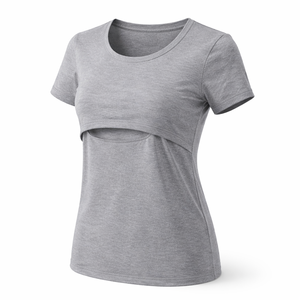 T-shirts d'allaitement haut de gamme en gros pour mamans - Options OEM directement du fournisseur d'usine - Product Image 3