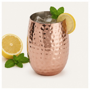 Pure Hammered <b>Copper</b> Mule Mugs Stemless <b>Copper</b> Wine Glass & Cocktail Tumbler Eco-Friendly Drinkware for Home Bar Gifts - Product Image 6