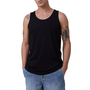Nouveaux débardeurs de sport pour hommes, coupe ajustée, 100% coton, personnalisables avec logo, prix usine. - Product Image 1