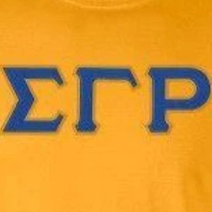 Camiseta de manga larga de sarga con letras de la hermandad griega Gold Sigma Gamma Rho, cuello redondo, para mujer, ropa universitaria, envío en 2 días, personalizada al por mayor - Product Image 6