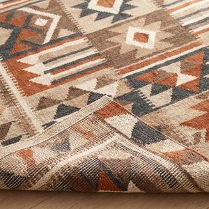Tapis tissé à la main en laine, style sud-ouest, motif géométrique, kilim, pour salon et décoration intérieure - Product Image 6
