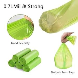 Sacs à T-shirt imprimés sur mesure à bas prix, sacs à légumes en rouleau, vente chaude, 100% compostables, biodégradables, durables, 40L 50L - Product Image 2