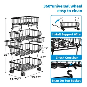 Luxury Metal <b>Basket</b> for Elegant Bathroom Storage SolutionsHandmade Stainless Steel Mesh Rectangular <b>Basket</b> with <b>Stand</b> Premium - Product Image 4