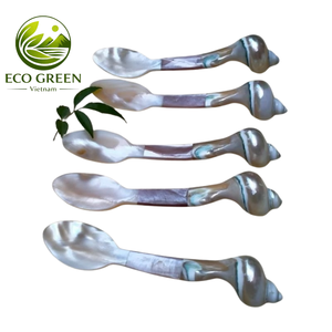 Handmade Vietnamese Mother of Pearl Spoon Natural <b>Shell</b> Coffee Tea Spoon Premium Tableware Wedding Restaurant Hotel Gift - Product Image 3