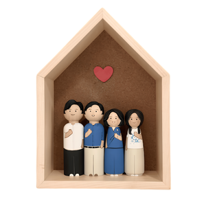 Modèle de jouet musical en bois, poupée éducative, échelle 1:3, vente en gros, kit de bricolage naturel, artisanat fait main, en vrac, non fini, authentique 99GD Mina - Product Image 5